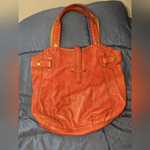 Lucky Brand Orange Leather Large Bag